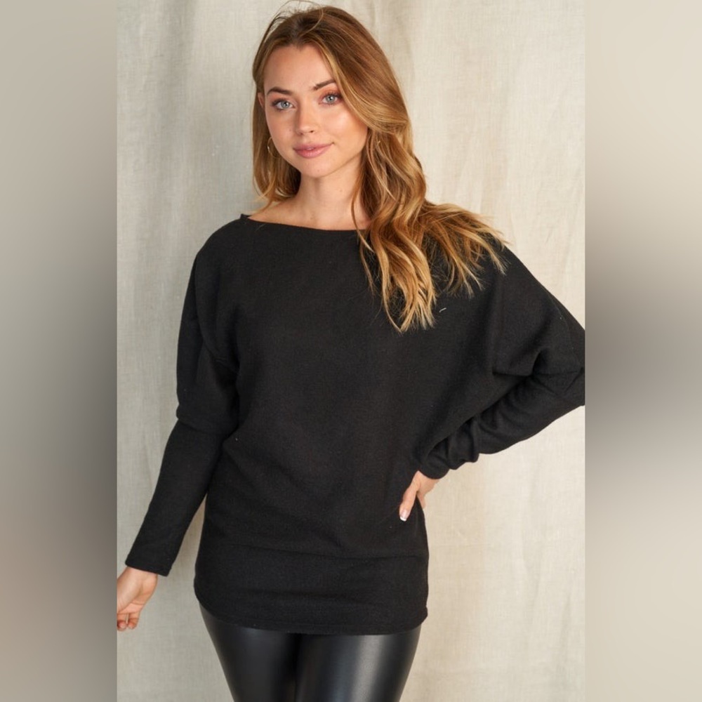 Black Dolman Top